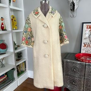 1950’s Vintage Mohair Embroidered Coat